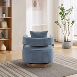 29.1"W Swivel Accent Open Back Chair Modern Comfy Sofa Chair With Weathered Base For Nursery Bedroom W1298P192484