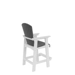 ZUN HDPE Bar Chair, Outdoor Tall Adirondack Chairs Set of 2, Patio Bar Stool Chair with High Back White W120942275