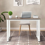 110cm Decent High Strength Wooden Computer Desk Gray 37157969