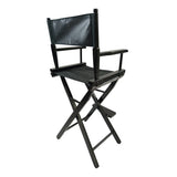 Casual Home Director's Chair, Black Frame/Black Canvas,Suitable for adults, foldable style, 2pcs/set W49532121