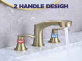 Widespread Pull Out Sprayer Bathroom Faucet, 2-handle Bathroom Sink Faucet W1224P185049