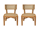 Netro Acacia Wood Dining Chair with Light Brown Wicker N775P321708T