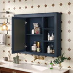 ZUN 35'' x 27.5'' Medicine Cabinet, Wall Mounted Bathroom Storage Cabinet, Modern Bathroom Wall Cabinet WF322917AAC