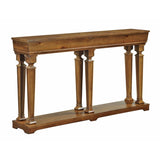 Oak Console Table with Bottom Shelf B062P209085