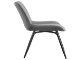 Grey Tufted Swivel Dining Chairs B062P145620