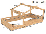 Twin Size Floor Bed with Guardrails and Roof, Kids House Floor Bed with a Small Built-in Tray and W1580P396331