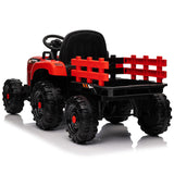 Ride on Tractor with Trailer,24V 400W Powered Electric Tractor Toy w/Remote Control,electric car for W1578P194696