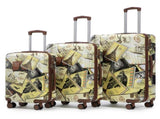 20"/24"/28" 3 pcs/set in PC Spinner Wheel Luggage, Carry on Suitcase, With Printed pattern and W2787P353570