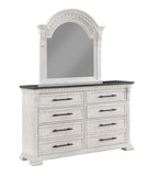 ZUN Transitional Style 8- Drawer Dresser Made with Wood in Antique White B009P155294