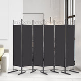 5.74FT 6-Fold Top With Shape 160g Polyester Cloth Plastic Feet Carbon Steel Frame Foldable Screen 49481759