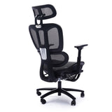 ZUN Adjustable Ergonomic Black Mesh Office with Headrest and Footrest, Conference/Computer Desk B011P213340