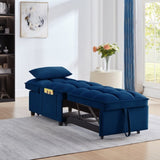 ZUN 4 in1 Multi-Function Single Sofa Bed with Storage Pockets,Tufted Single Pull-out Sofa Bed with W2186P163738