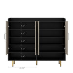 ZUN Sideboard,Shoe Cabinet with 4 Doors Large Modern Shoe Storage Organizer Cabinet with Adjustable W1321P179526