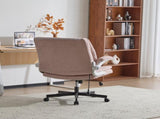 Criss Cross Legged Office Chair with Flip-Up Back Built-In Dynamic Airbag Lumbar Support, Wide Seat 96845061