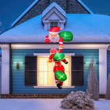 8 Foot Giant Inflatable Santa with 6 LED Lights - 3 Santa Designs 3 "Merry Christmas" Signs, Quick 52468426