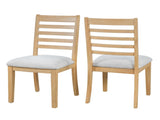 2-Piece Farmhouse Dining Chairs Set, Upholstered Dining Chairs with High Ladder Back, Classic N752P436724N