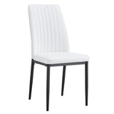 ZUN Modern Dining Chairs Set of 6, Side Dining Room/Kitchen Chairs, Faux Leather Upholstered Seat and WF312263AAK