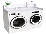 (58" Width x 28" Depth) Washer Dryer Countertop with Non-slip Pads, Laundry Wood Shelf Topper with W2641P490374