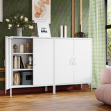 The metal storage locker, 40 inches high, comes with 2 doors and is suitable for homes, offices and T3421P312422