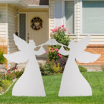 ZUN 2pcs 36in PVC Angel Garden Angel Decoration White 52627002