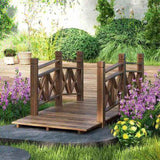 4.7ft Garden Bridge Arc Wood Footbridge Decorative Pond Bridge 10742969