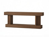 Brown 63" Long Console Table, Vintage Narrow Entryway Table with Storage Shelf for Living Room 65988215