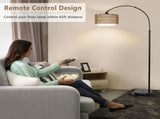 Arc Floor Lamp Remote, Modern LED Floor Lamp Dimmable Bulb, Boho Farmhouse Standing lamp W2738P227438
