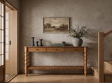 47.2'' Solid Wood Console Table for Entryway,2-Tier Wooden Sofa Table Behind Couch with Vintage W2263P510695