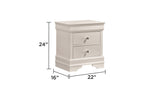 Blaze Modern Style 2-Drawer Night stand Made with Wood in White B009P286632