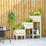 ZUN Wooden Planter、Flower shelf,Wood Planter Box 05605528