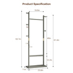 ZUN Coat Racks solid wood hanger 23.6* 11*64.1in Solid environmental protection easy to assemble W2987P225475