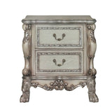 ZUN Vintage Bone White 2-Drawer Nightstand B062P189125