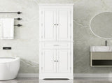 Tall Bathroom Storage Cabinet with Multi-Functional Storage Space, 4 Doors and 1 Drawer with Slide N725P506984K