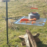 Rotating Campfire Grill,Fire Pit Grill,Heavy Duty Steel Grill,360&deg Adjustable Open Fire Outdoor 76433864