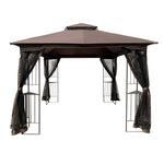 ZUN 10x10 Outdoor Patio Gazebo Canopy Tent With Ventilated Double Roof And Mosquito net 32388179