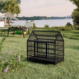 48 Inch Heavy Duty Dog Crate Wheels, Folding Metal Big Dog Cage for Large and Medium Dogs, Cage W347P295281