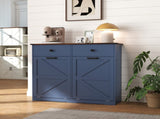 Farmhouse Blue Double Tilt Out Trash for 20 Gallon Trash Cans, Free Standing Recycling W2557P324526