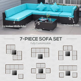 Pieces Patio Furniture Set 10853020