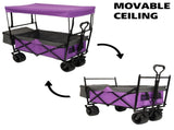 480Lbs Collapsible Wagon with Canopy,Wagon Stroller with 7" All-Terrain Wheels, Lightweight Foldable 47984277