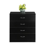 ZUN [FCH] Modern Simple 4-Drawer Dresser Black 67789972