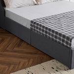 ZUN Upholstered Full Platform Storage Bed Frame with 4 Drawers, Wingback Headboard with Button Tufted 06426631