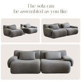 Sofa in a Box, Memory Foam 2-Seater Couch, Modern Compression Sofa with Deep Seat, No Assembly W3622P346253
