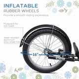 Youth Scooter with Adjustable Handlebars and plastic basket 16" Inflatable Rubber Tires -Blue 70179671