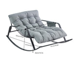 Rocking Chair with Extra-Wide Technical leather Upholstered Gliding Chair Boucle Reclining Chair, W2516P282505