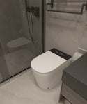 ZUN Compact Smart Toilet with Bidet Seat Built-in, Modern Tankless Design with 23.25" Depth, Open W2826P252047