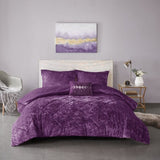 King/Cal King Velvet Comforter Set with Throw Pillow B03595944