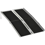 ZUN 4' Threshold Ramp,Portable Wheelchair Ramp,Carpeted Foldable Handicap Ramp 03178535