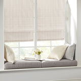 ZUN Basketweave Room Darkening Cordless Roman Shade B03598224