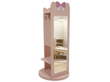 Pink, bow-themed, MDF painted finish, 1-door, 1-shelf, rotatable base, 98506824