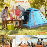 4-5 Person Pop-Up Camping Tent, Instant Setup Family Tent with 2 Mosquito Nets Windows, Portable for 55204653